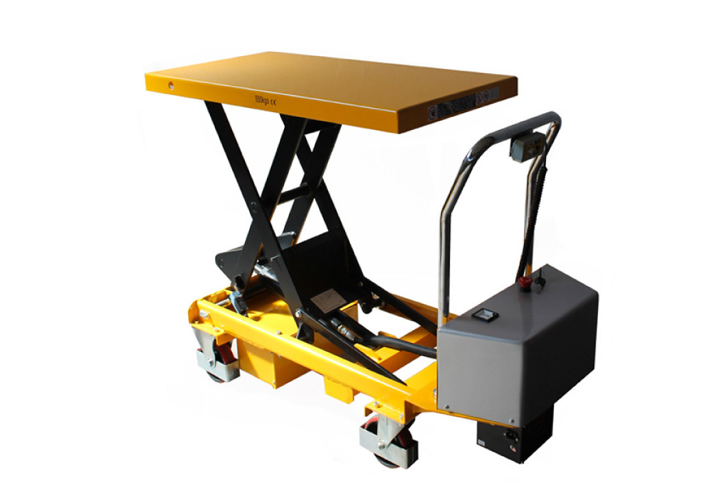 Carrello a pantografo con sollevamento elettrico