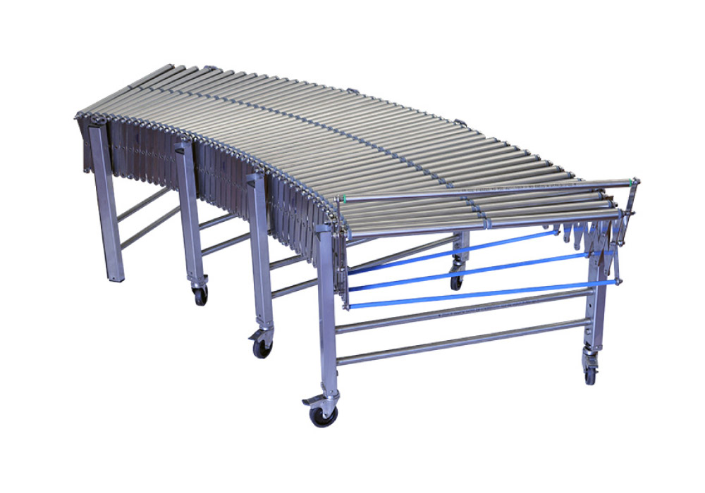 Extendable conveyor in stainless steel
