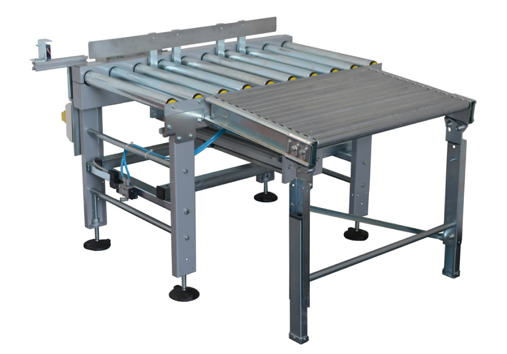 Standard motorized conveyor with pneumatic diverter