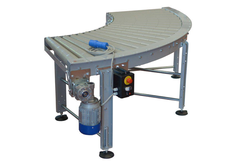 Standard type curved motorized conveyor