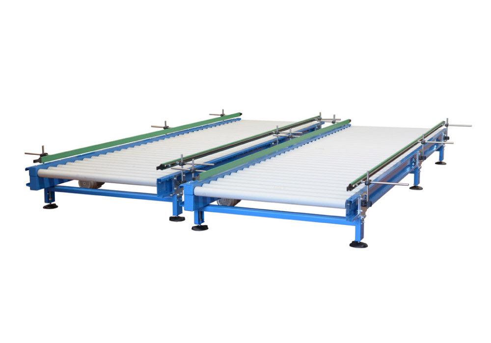 Motorized conveyors with rubber-coated rollers